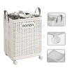 giỏ đựng quần áo bẩn oenon có bánh xe gấp gọn