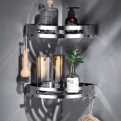 Kệ góc inox dán tường