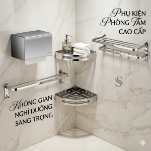 Bộ phụ kiện nhà tắm inox sus304