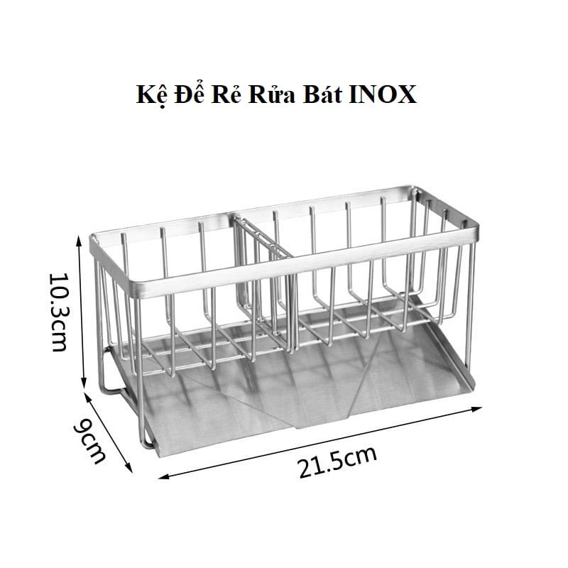 Kệ INOX Để Đồ Rửa Chén Bát Lavabo Có Khay Hứng Nước Tiện Lợi - OENONVN - Ảnh 7