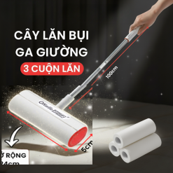 Cây Lăn Bụi Đă Năng OKwife 24cm Kèm 3 Lõi Dính – Dụng Cụ Lăn Bụi Quần Áo, Đệm Sofa – OENONVN