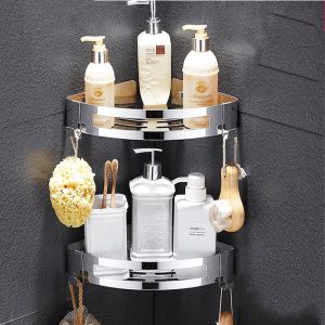 Kệ Góc Nhà Tắm INOX 304 Dán Tường Hoặc Khoan Vít