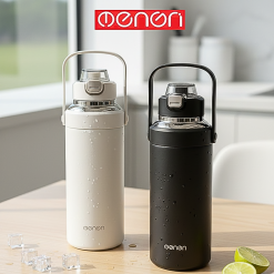 Bình Giữ Nhiệt Có Ống Hút 1500ml INOX 316 An Toàn Sức Khoẻ Có Dây Đeo - OENON