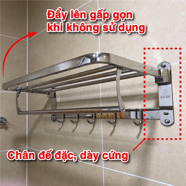 giá treo khăn nhà tắm inox 304