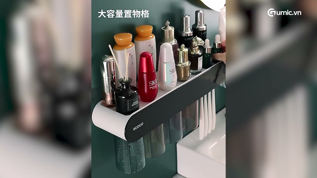 Bí Quyết Nhà Tắm Gọn Gàng Với Bộ Nhả Kem Đánh Răng Tự Động