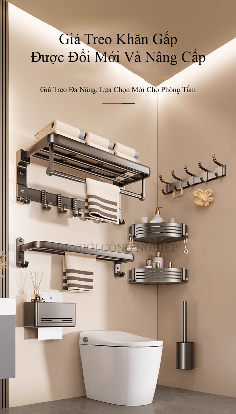 Giá Treo Khăn Nhà Tắm INOX 304 – Phụ Kiện Không Thể Thiếu Cho Phòng Tắm Hiện Đại.